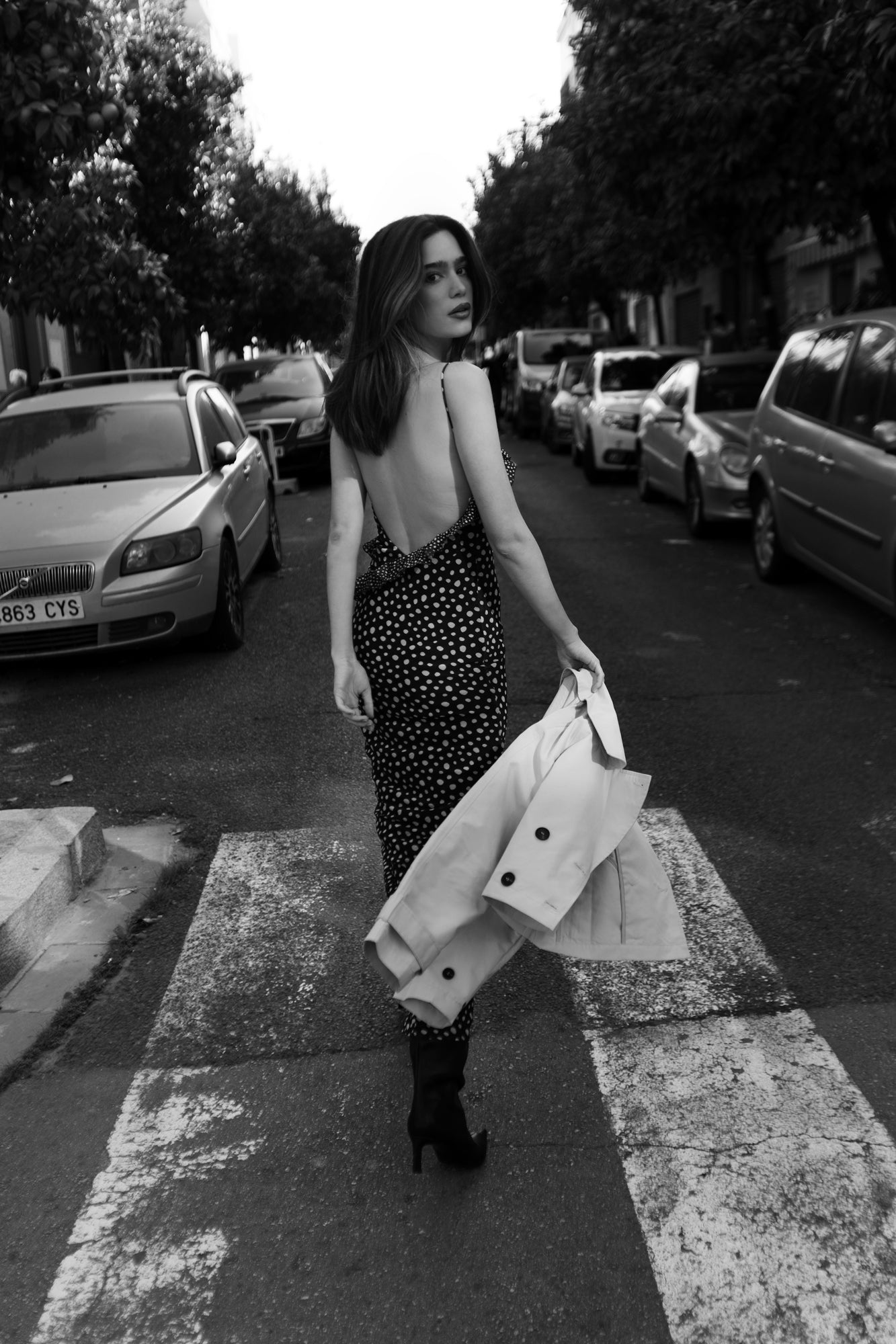 Vestido gasa lunares