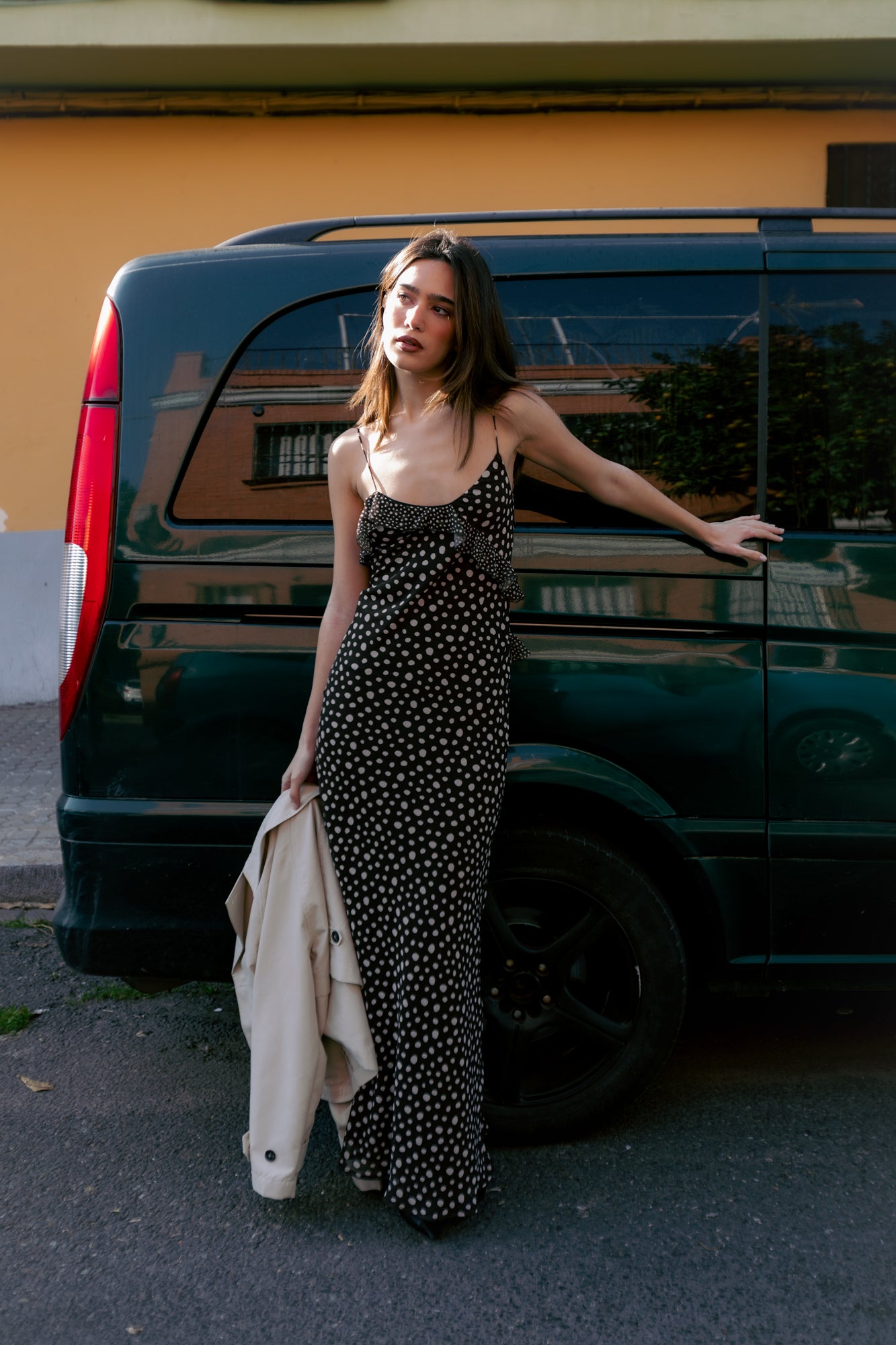 Vestido gasa lunares