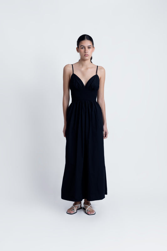 Vestido midi bordado